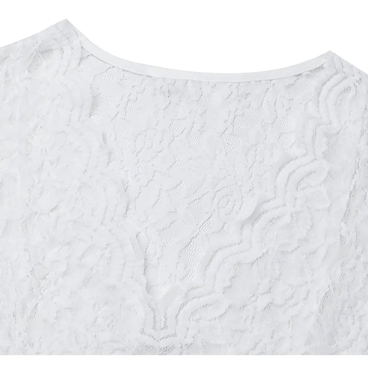 Stylish women's fitted V-neck top, short sleeve design for a polished appearance.