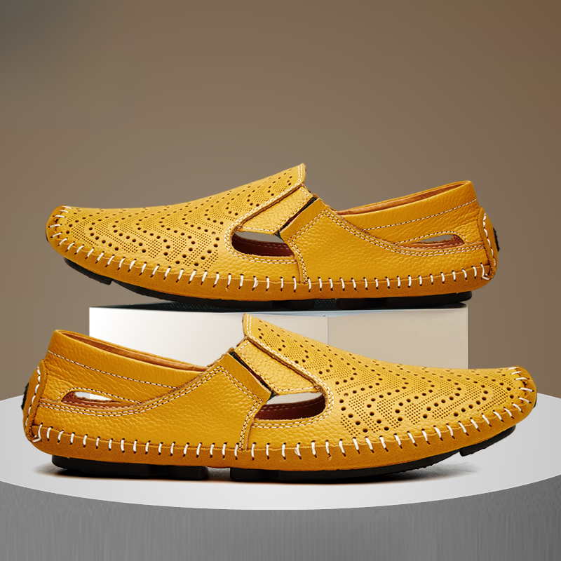 Everyday men's summer slides, comfortable, perforated, and fashionable casual footwear.