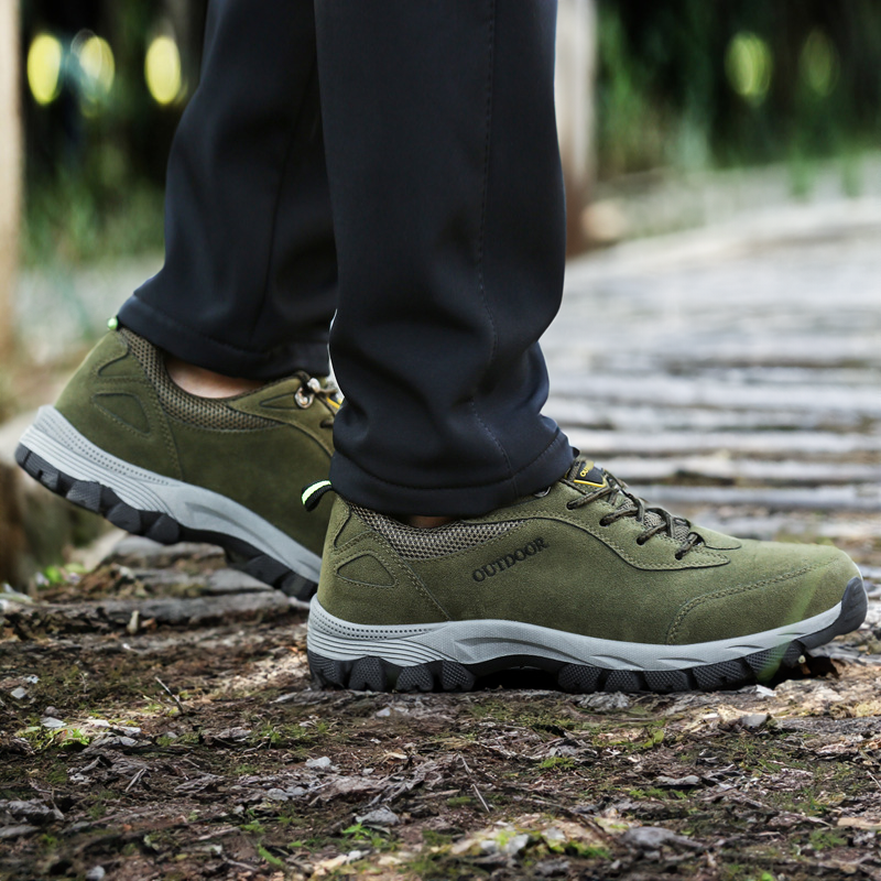 Men's Jasper orthopedic walking shoes in a natural setting, highlighting ultimate support & comfort.