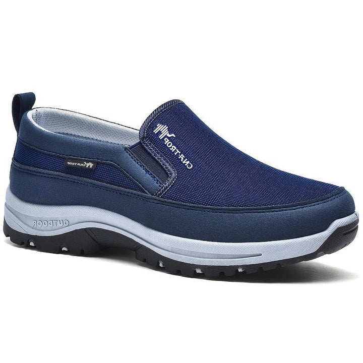 Durable men's elegant slip-on travel shoes, providing comfort and style for any casual occasion.