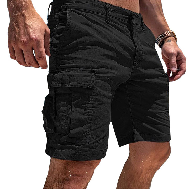 Men's relaxed-fit utility pocket cargo shorts in various colors, designed for everyday comfort & style.