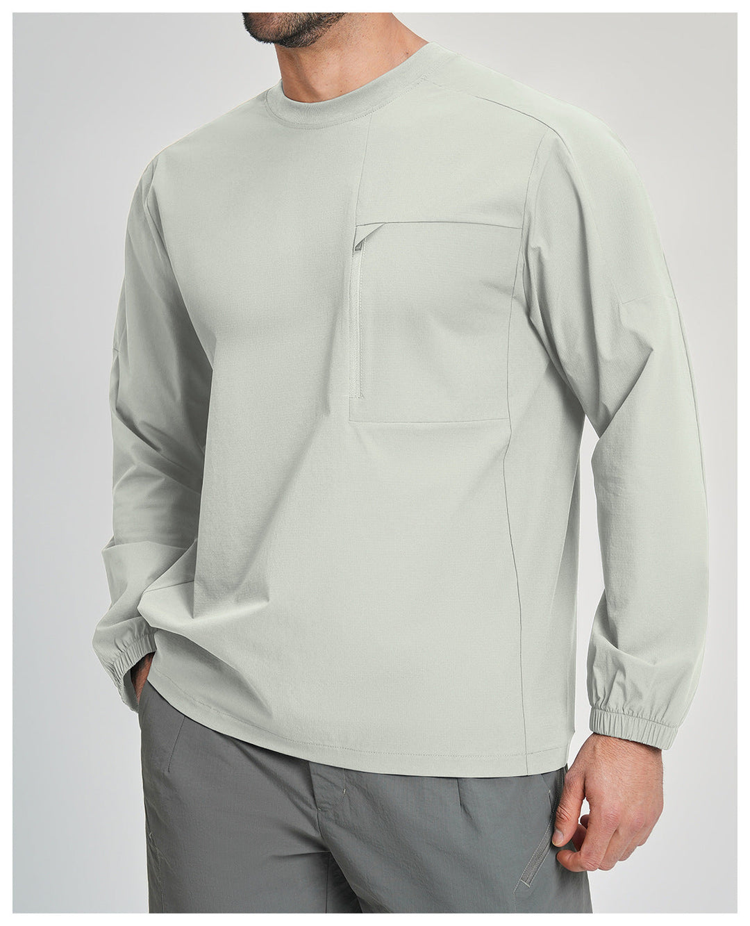 Men's versatile long sleeve fishing shirt for all-day sun protection, comfort & performance in outdoor activewear.