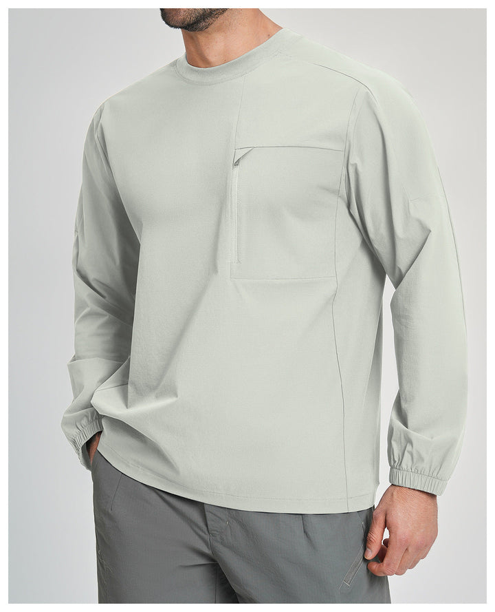 Men's versatile long sleeve fishing shirt for all-day sun protection, comfort & performance in outdoor activewear.