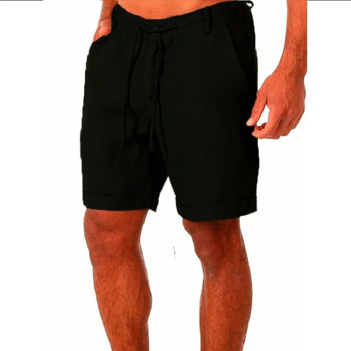 Stylish men's casual drawstring shorts, ideal for beach, summer vacations, or relaxed warm weather outfits.