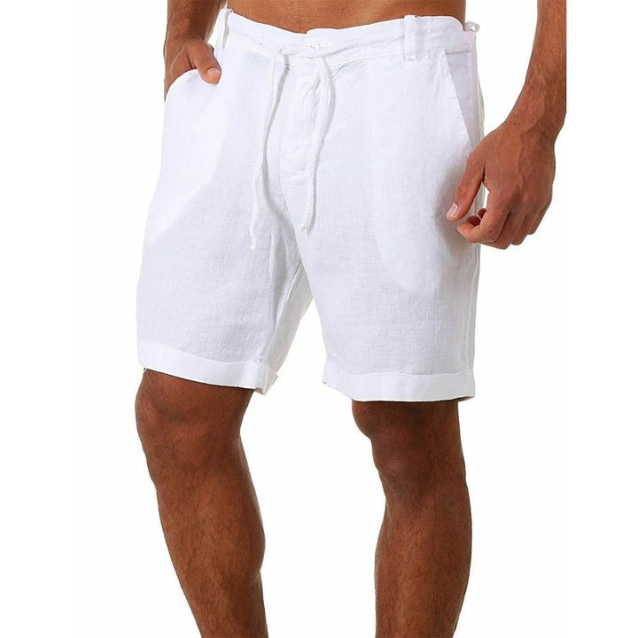 Men's summer drawstring shorts for a relaxed fit. Chino style, perfect for beach, vacation, and warm weather.