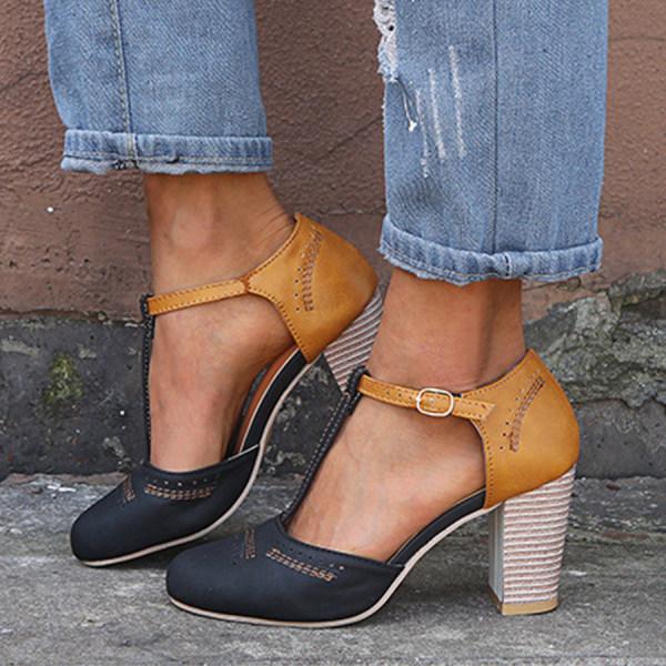 Women's Black/Blue/Gray Heeled Shoes