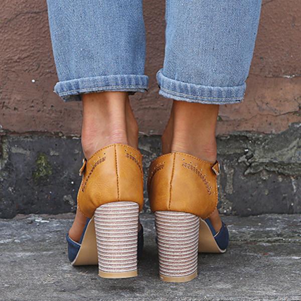 Women's Black/Blue/Gray Heeled Shoes