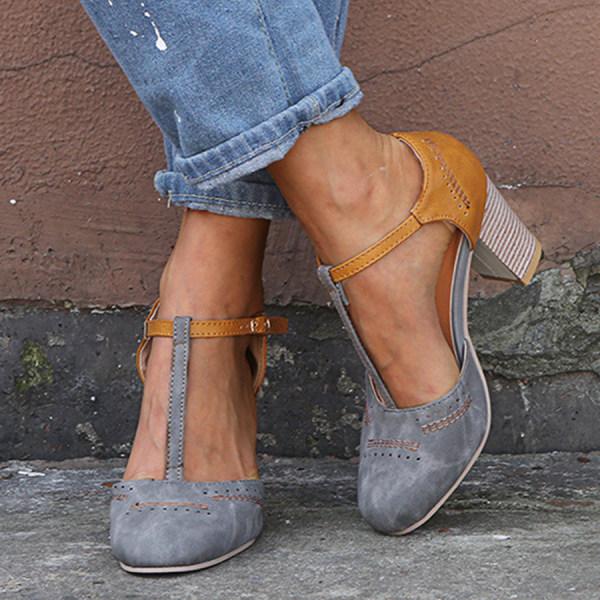 Women's Black/Blue/Gray Heeled Shoes