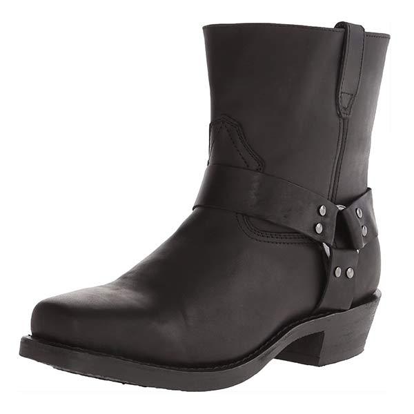 Classic men's brown orthopedic cowboy boots, western style with comfortable and durable design.
