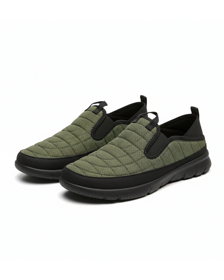 Men's orthopedic slip-on shoes, cozy cushioned comfort for daily wear & foot support.