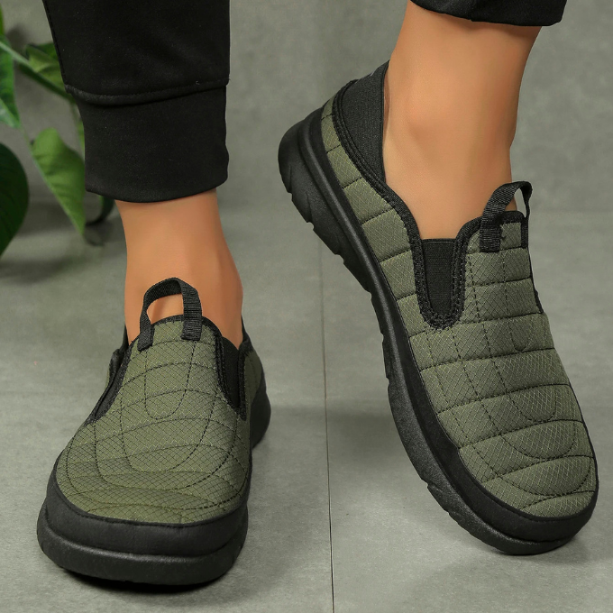 Men's comfort walking shoes, orthopedic slip-on with cushioned sole & easy wear design.
