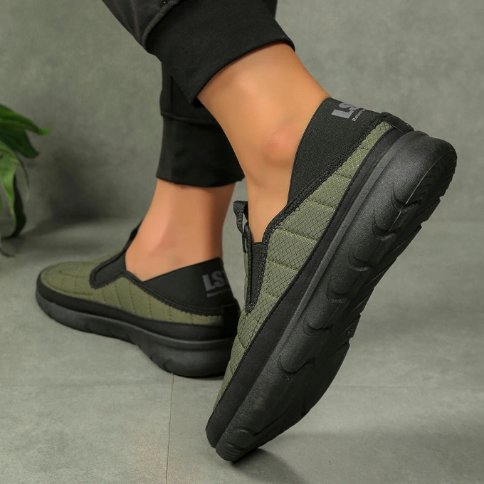 Cushioned sole men's orthopedic slip-ons, perfect for daily comfort, foot support & walking.