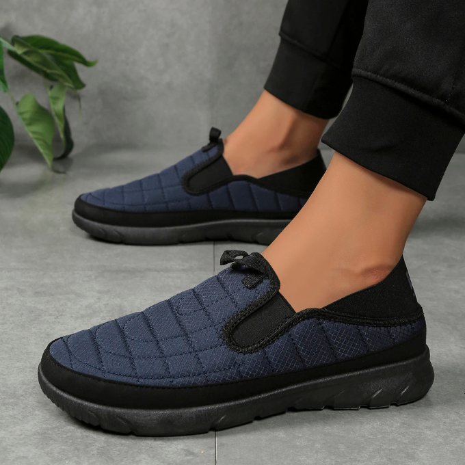 Men's casual walking comfort shoes, slip-on orthopedic design with a cushioned sole.