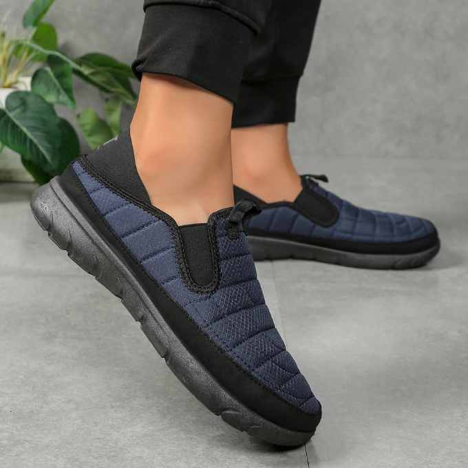Men's foot support orthopedic slip-ons, cushioned for ultimate cozy daily comfort.