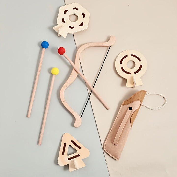 Beginner children's archery bow & arrow set, perfect for learning and outdoor skill development.