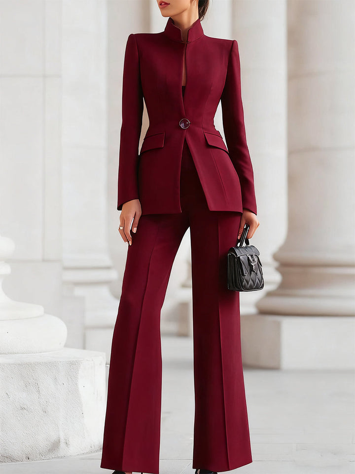 Juniper | Women's Navy Blazer Pants Suit Set - Navy - Image 4