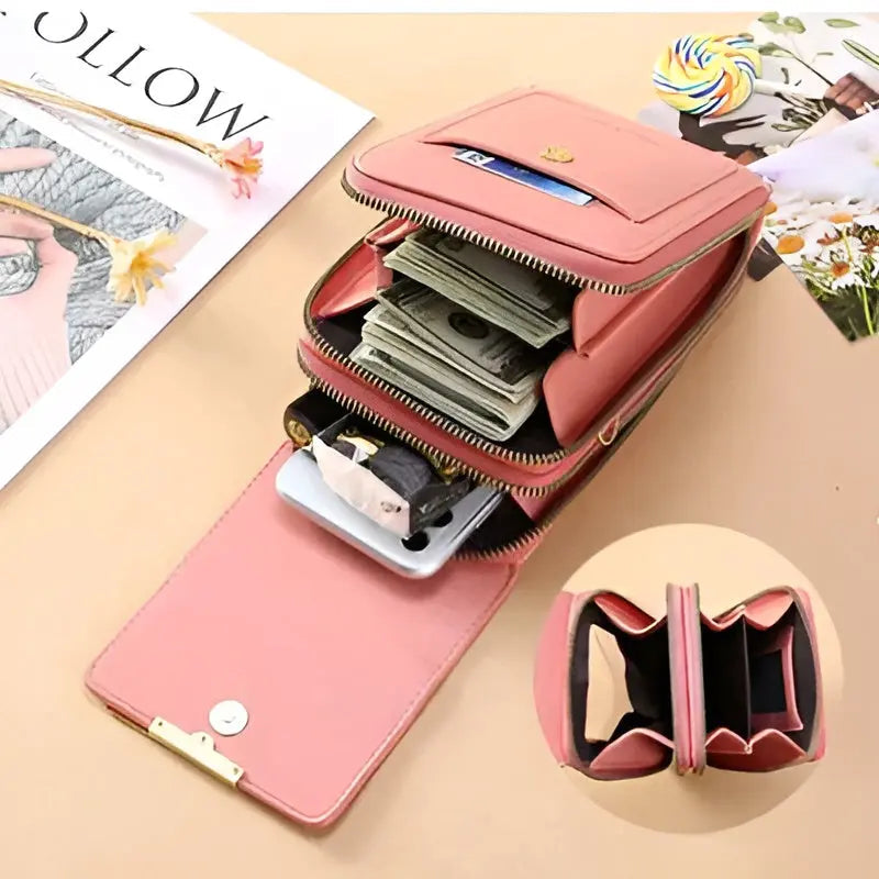 Premium women's anti-theft crossbody bag, secure & stylish for travel, with RFID protection.