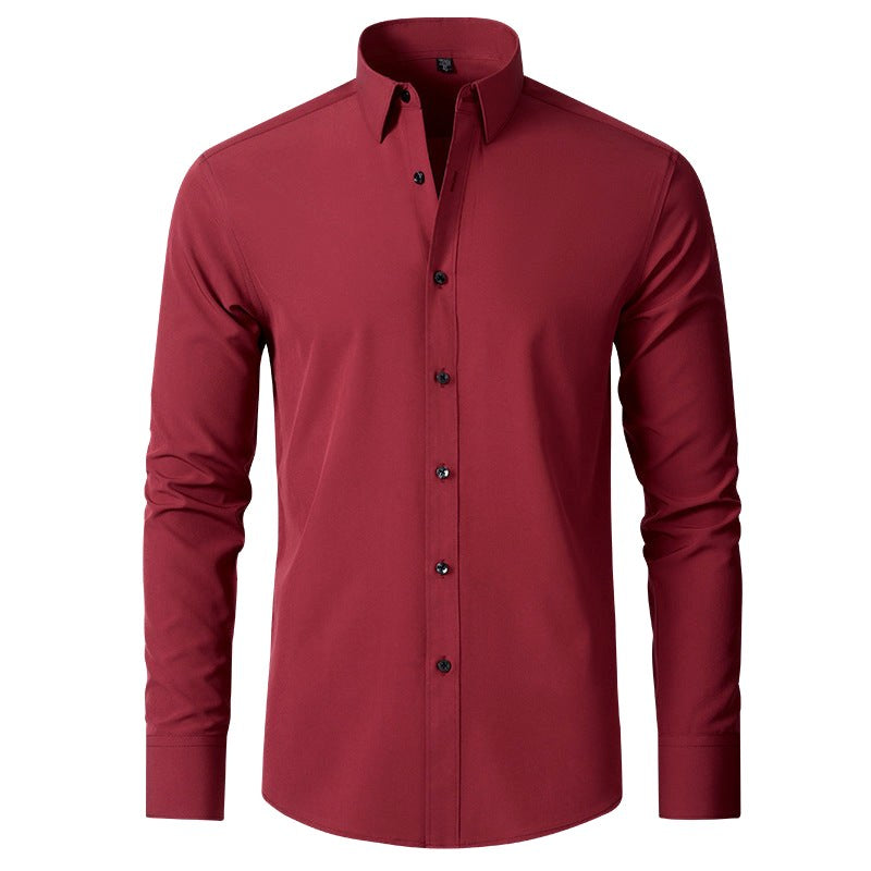 Professional men's long sleeve tailored slim fit shirt, perfect for business attire.