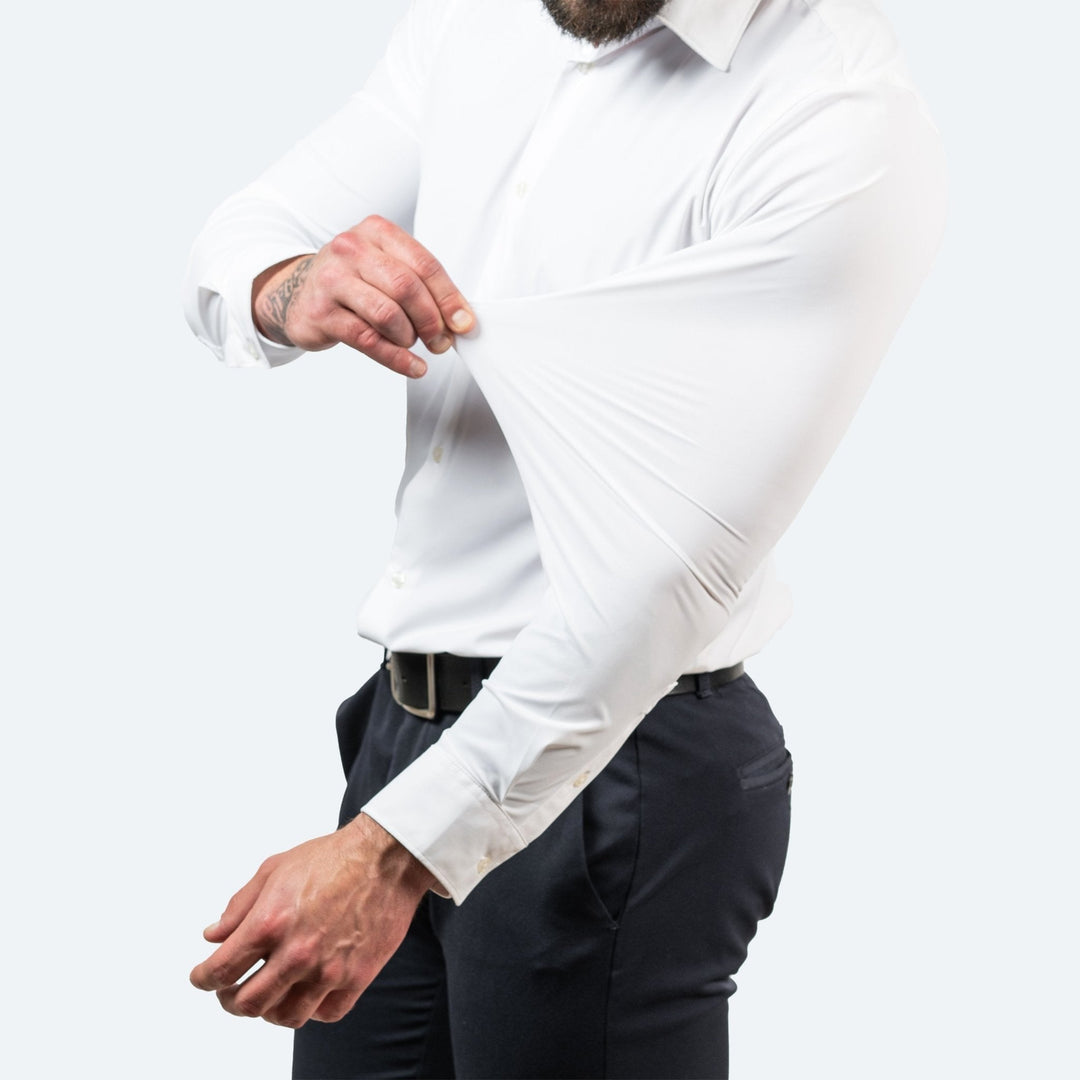Versatile men's smart casual slim fit shirt, perfect for business, events, or daily wear.