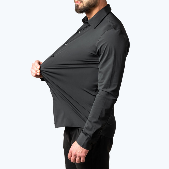 Comfortable men's stretch shirt, tailored slim fit for all-day wear & stylish look.