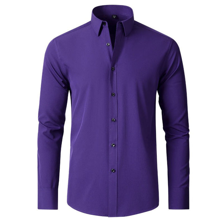 Men's versatile slim fit stretch shirt, ideal for business, smart casual, or daily events.