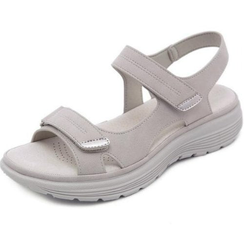Polished women's open-toe sandals, orthopedic design with arch support for casual summer comfort.
