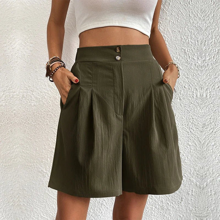 Women's High Waist Wide Leg Shorts