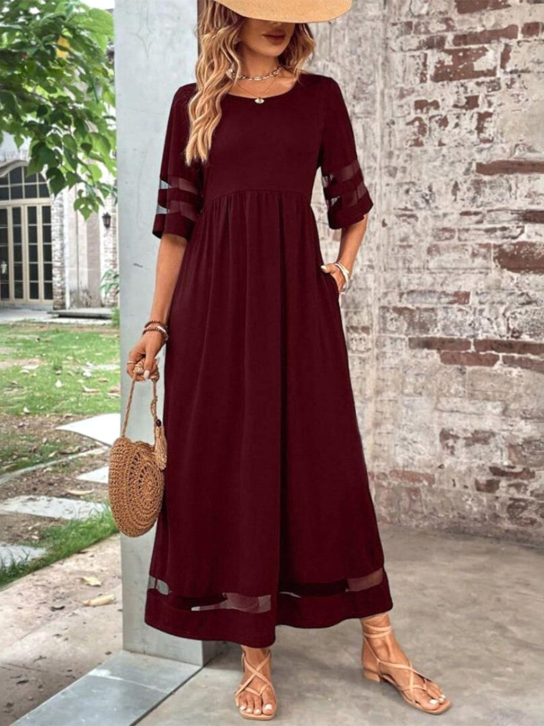 Comfortable women's midi dress with tummy control, ideal for summer, evening, or any occasion. Flattering fit.