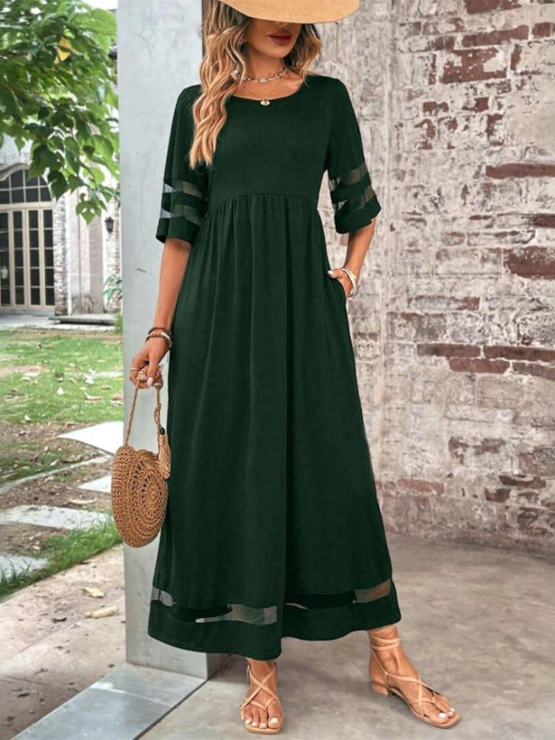 Elegant women's ruched bodycon midi dress, featuring tummy control for a smooth, flattering silhouette.