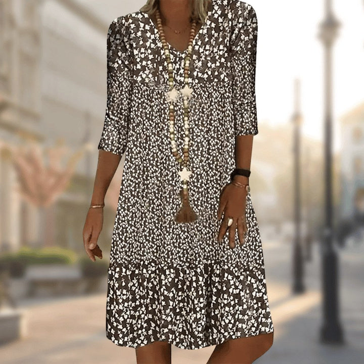 Elegant women's modern day dress with a flattering silhouette, ideal for work and sophisticated style.