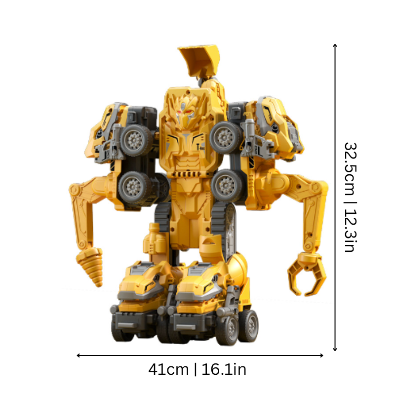 Educational 5-in-1 RoboRanger construction robot toy. Transforms from vehicles to robot, perfect for kids' engineering play.