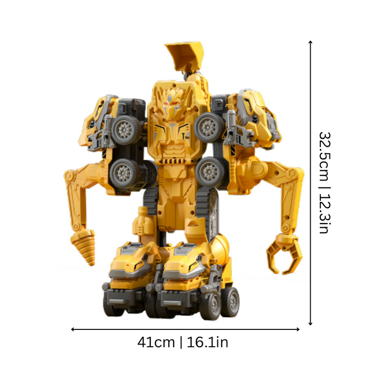 Educational 5-in-1 RoboRanger construction robot toy. Transforms from vehicles to robot, perfect for kids' engineering play.
