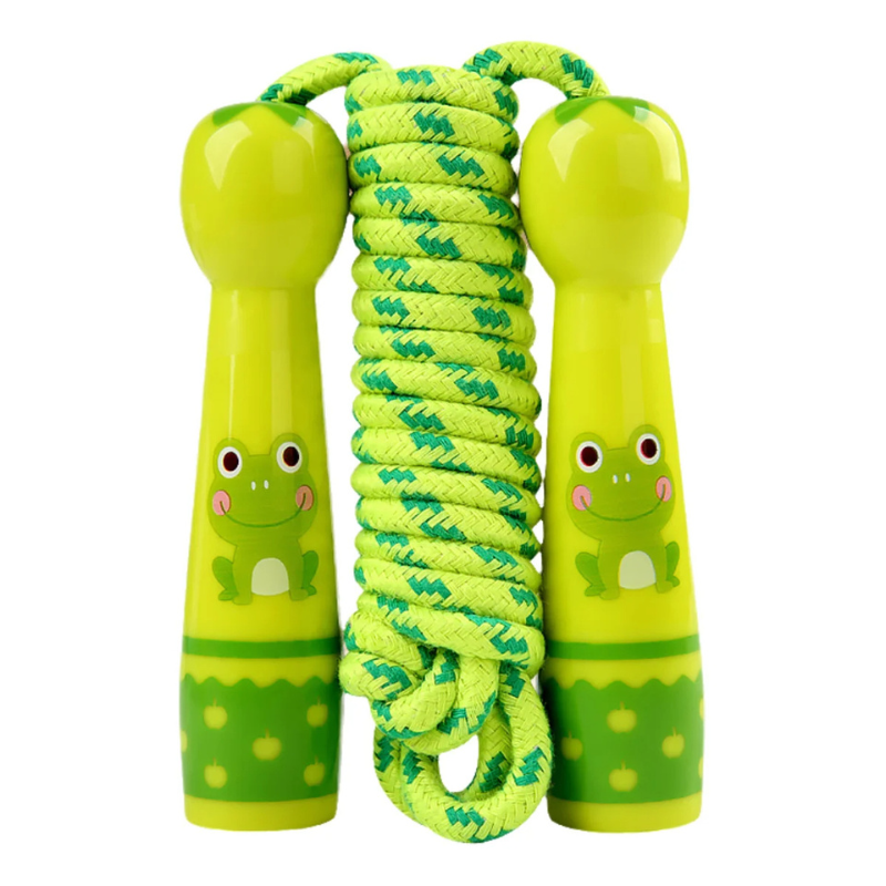 Fun kids skipping rope, adjustable for all heights, promoting active play & fitness.