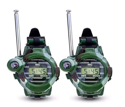 Kids' camouflage adventure watch with walkie-talkie, compass, flashlight. Great for outdoor play & exploration.