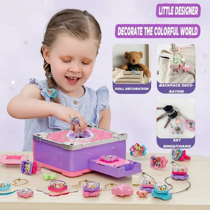 DIY 3D sticker craft kit for kids, featuring colorful puffy stickers and art supplies for creative fun.