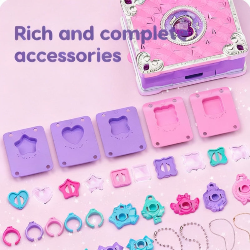 Hands-on children's activity kit: make unique 3D stickers and design custom jewelry.