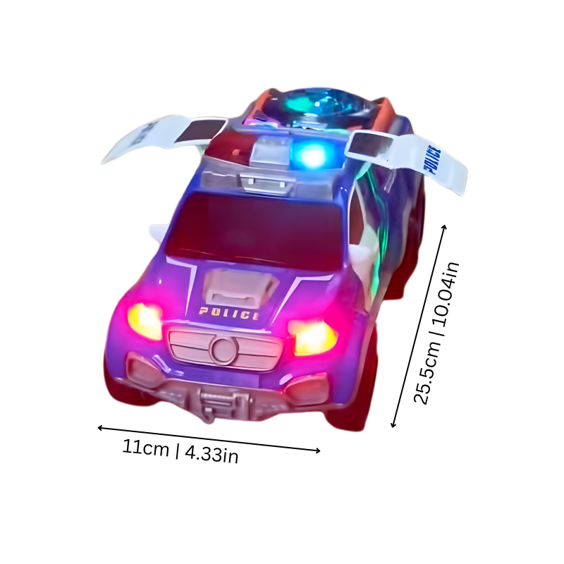 Toddler & preschool kids' police car toy featuring realistic flashing lights & siren sounds. Role play.