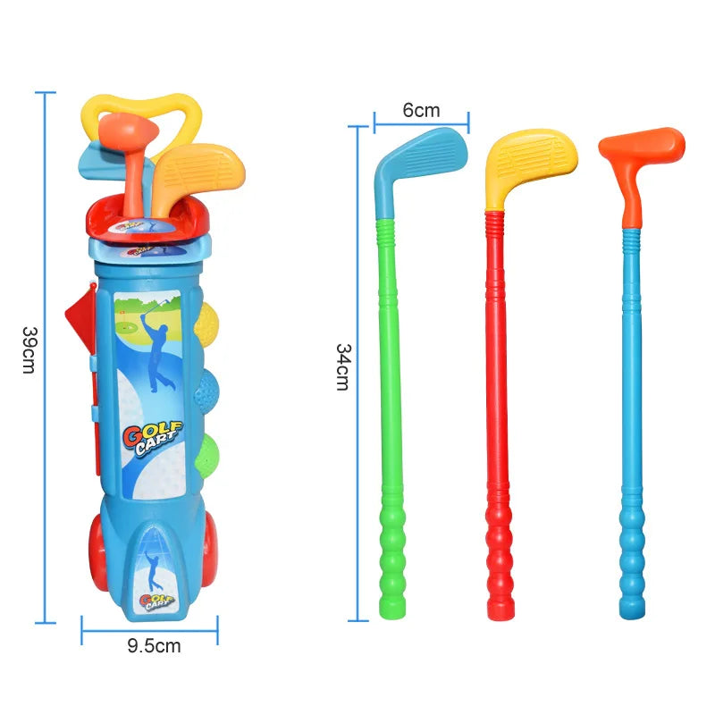 Safe indoor golf toy for kids, perfect for practicing swings in any weather.