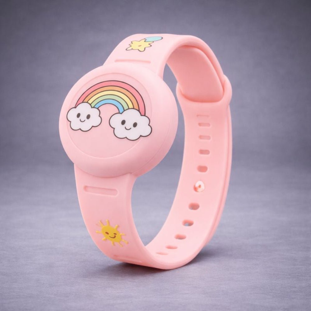 Bright silicone GPS tracker watch for children, providing secure location monitoring & peace of mind for parents.