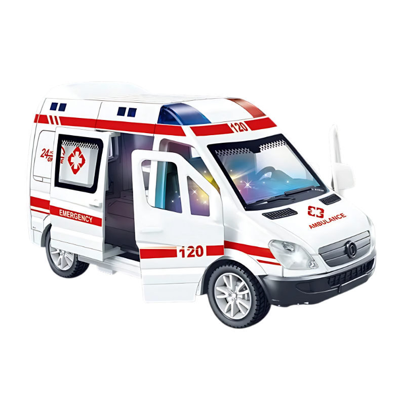 Toddler's imaginative police car toy with LED lights & sound effects for exciting role-play adventures.
