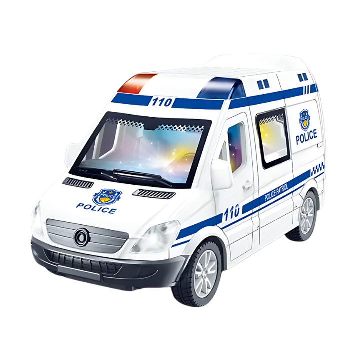 Kids' rescue ambulance toy, stimulating imaginative play with realistic sound effects & flashing lights.