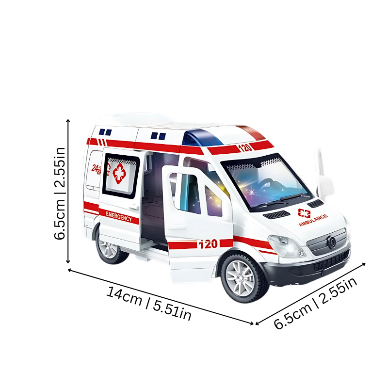 Bright kids' imaginative rescue vehicle toy, perfect for toddler role-play with engaging sounds & lights.