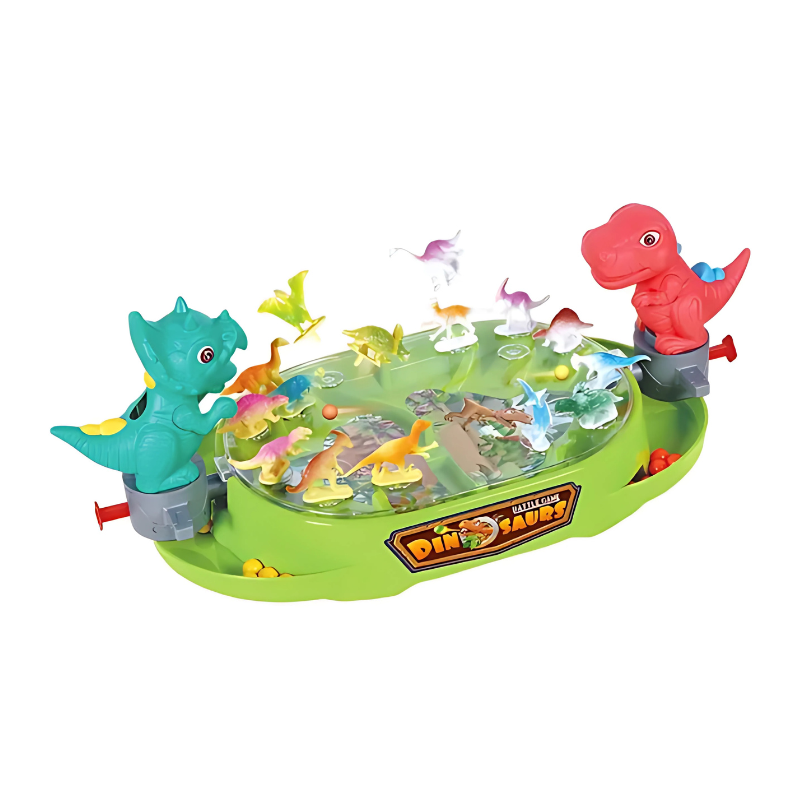 Kids' Interactive Dinosaur Battle Game for 2 players, featuring colorful dinos & engaging developmental play.