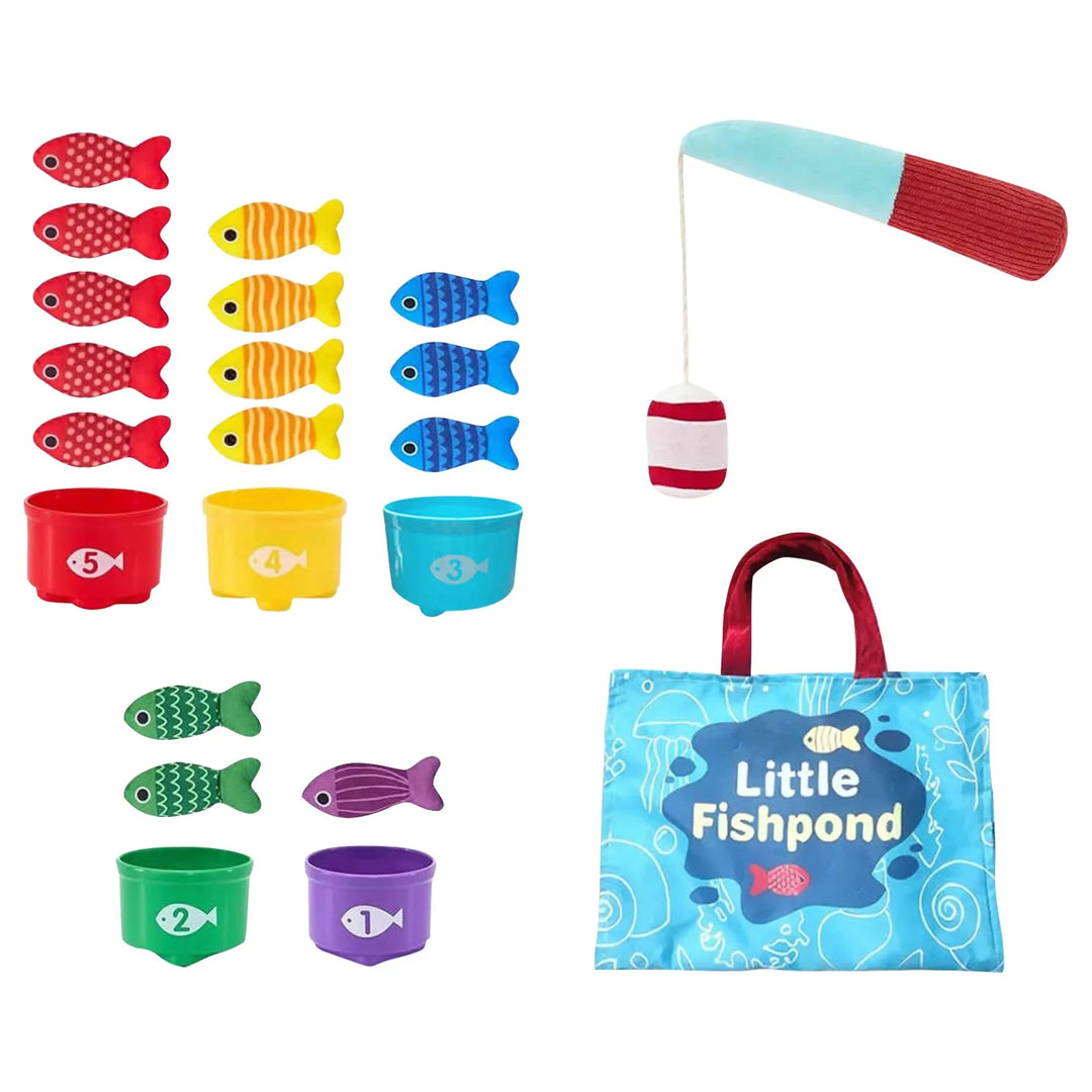Educational magnetic fishing toy for toddlers & preschoolers, enhancing hand-eye coordination.