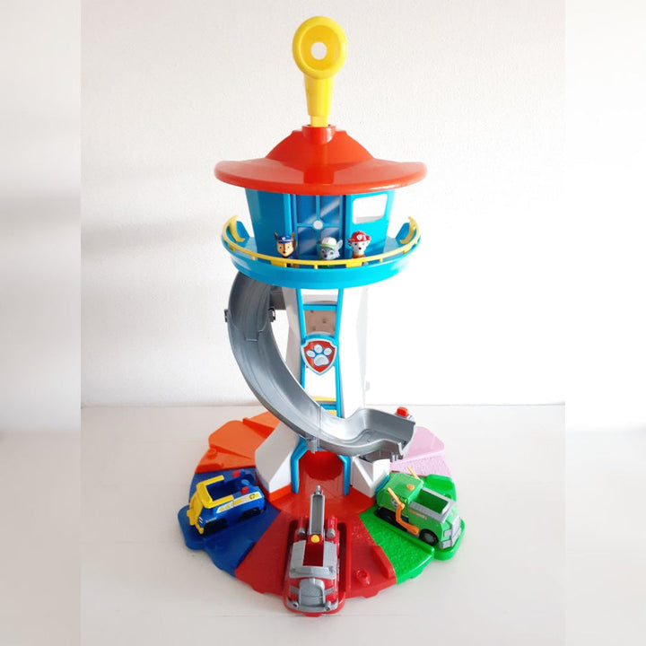 Colorful toy car slide tower playset for imaginative kids' play