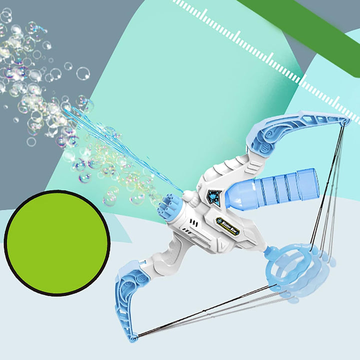 Adventure-ready 2-in-1 toy bow for kids: Blasts water & bubbles. Sparks imagination & outdoor fun.