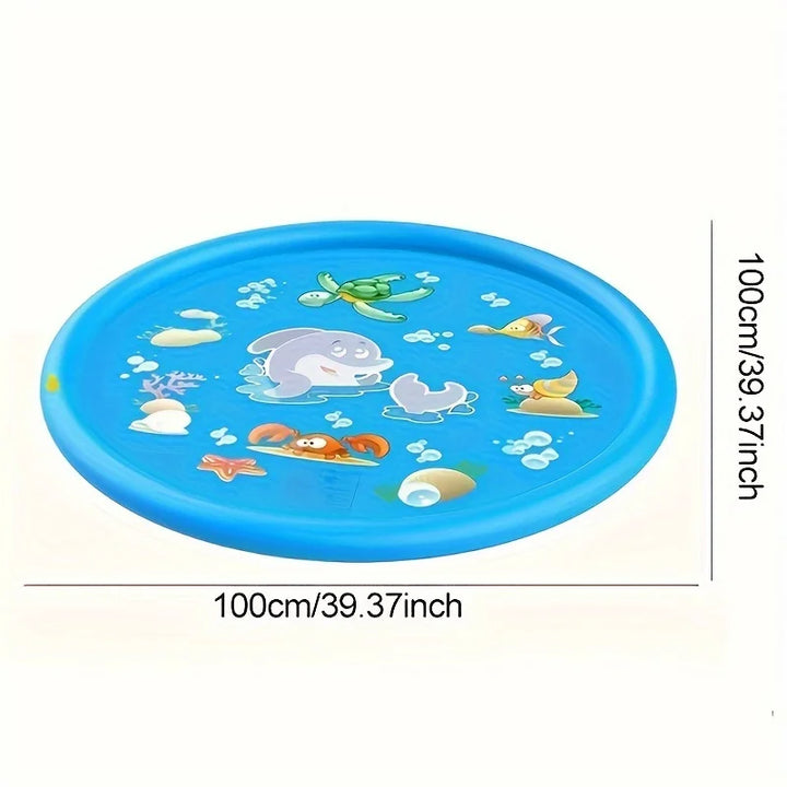 Vibrant Kids Water Play Mat, an outdoor sprinkler toy providing refreshing summer fun for toddlers & children.