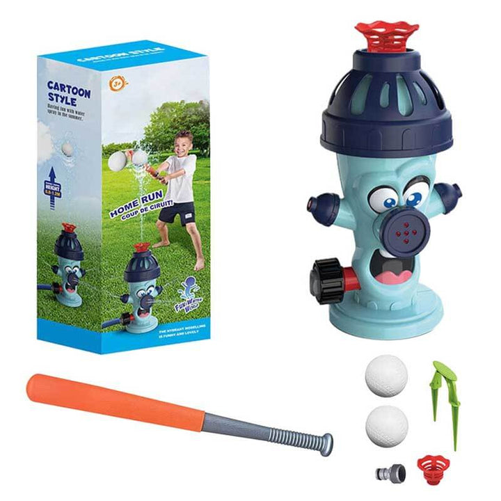 Keep kids cool & active with this outdoor water sprinkler baseball game, perfect for summer backyard fun.