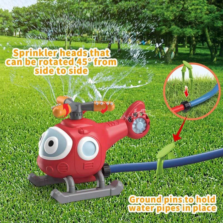 Inflatable bat and bases included in this kids' outdoor water sprinkler baseball game for summer fun.