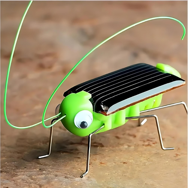 Educational solar grasshopper toy teaches kids about renewable energy & nature. Perfect STEM gift for outdoor play.